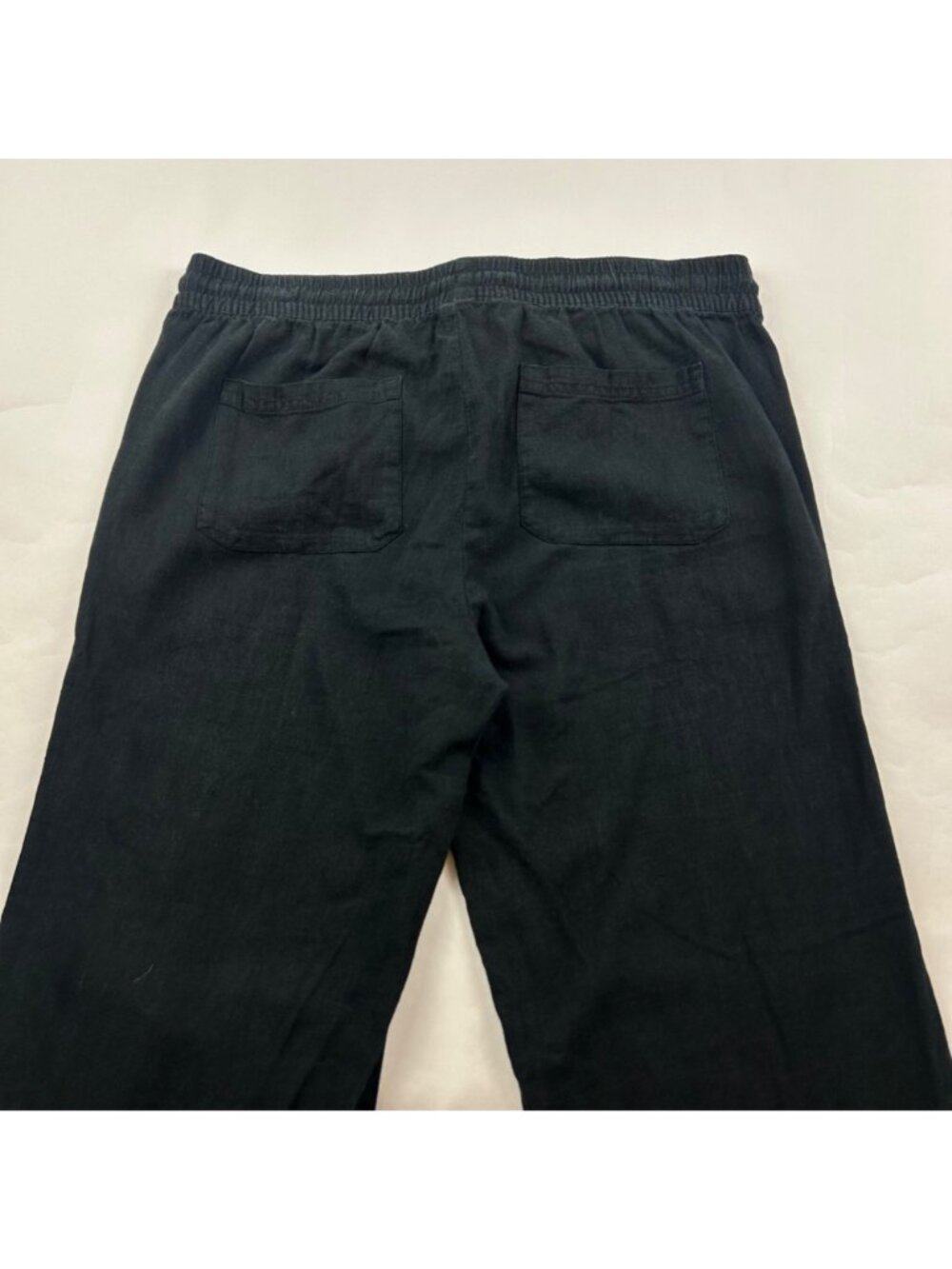 TALL Old Navy Black Linen Blend Wide Leg Lounge Pant MT - Picture 7 of 7